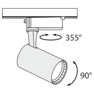 Трековый светильник Single phase track system TR003-1-6W4K-W