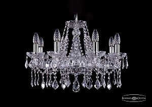 Подвесная люстра Bohemia 1413/8/200/Ni/Leafs