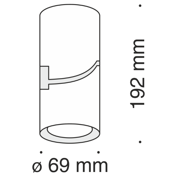 Накладной светильник Tube C019CW-01B