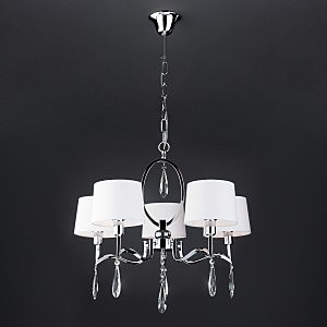 Подвесная люстра Madera 10093/5 хром/прозрачный хрусталь Strotskis