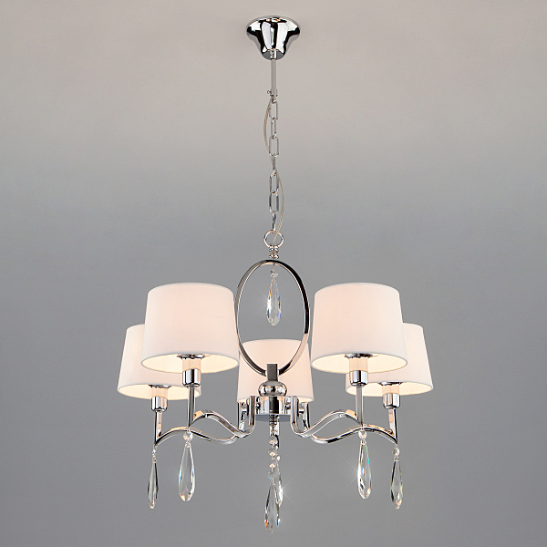 Подвесная люстра Madera 10093/5 хром/прозрачный хрусталь Strotskis