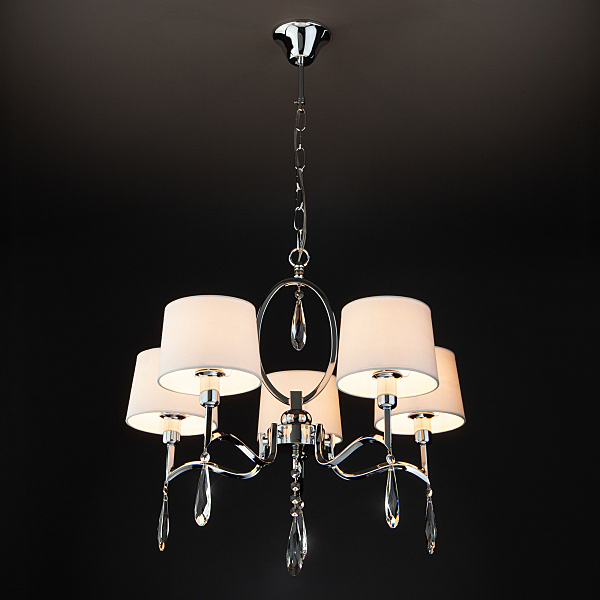 Подвесная люстра Madera 10093/5 хром/прозрачный хрусталь Strotskis