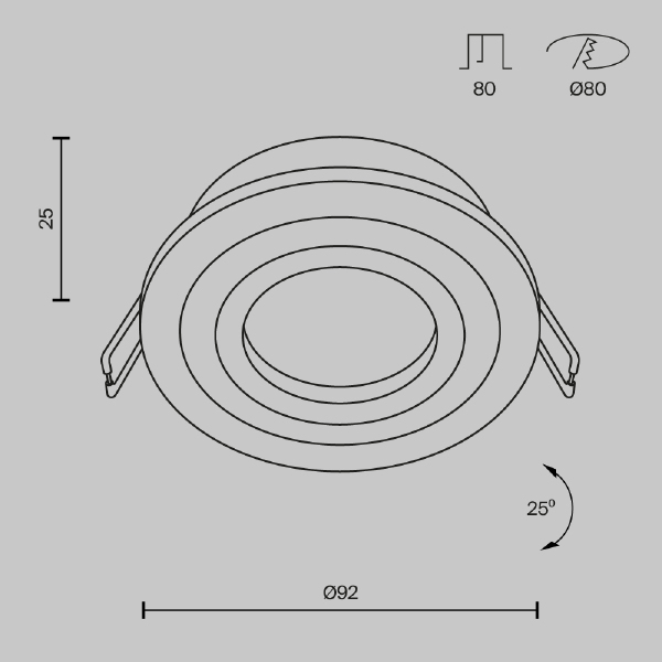 Встраиваемый светильник Atom DL023-2-01S