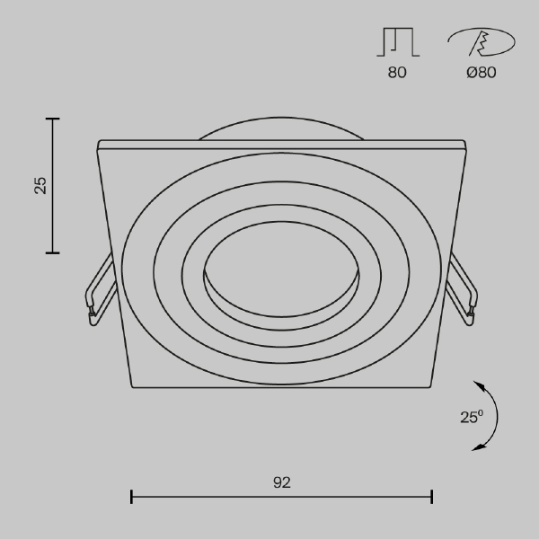 Встраиваемый светильник Atom DL024-2-01W