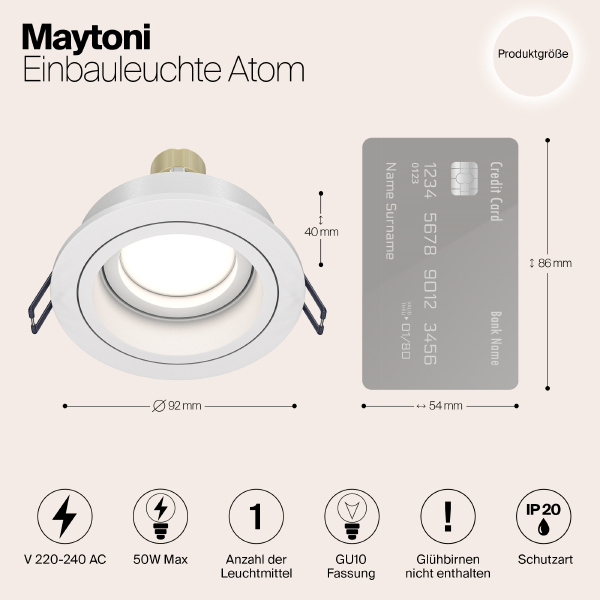 Встраиваемый светильник Akron DL025-2-01W