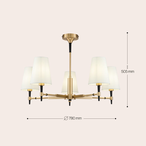 Люстра на штанге Zaragoza H001CL-05BS