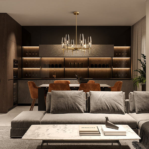 Люстра на штанге Lita H002PL-06G