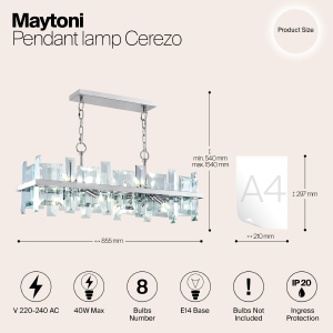 Подвесная люстра Cerezo MOD201PL-08N