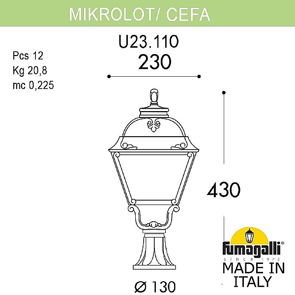 Уличный наземный светильник Cefa U23.110.000.WYF1R
