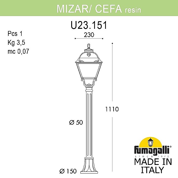 Уличный наземный светильник Cefa U23.151.000.WYF1R