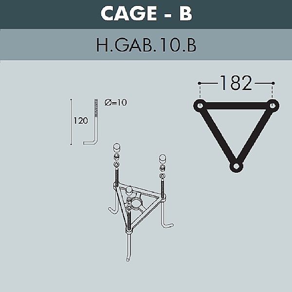 Столб фонарный уличный Cefa U23.158.000.AYF1R