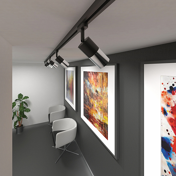 Трековый светильник Avantag Avantag Черный матовый/хром 6W 4200K (LTB27) однофазный