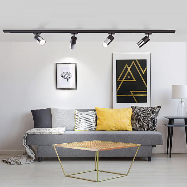 Трековый светильник Avantag Avantag Черный матовый/хром 6W 4200K (LTB27) однофазный