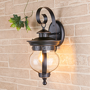 Уличный настенный светильник Barrel Barrel D черное золото (GL 1025D)