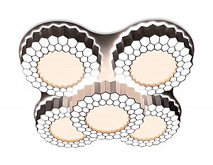 Потолочная люстра Orbital Hi-Tech FH13/5 WH 160W D550*550