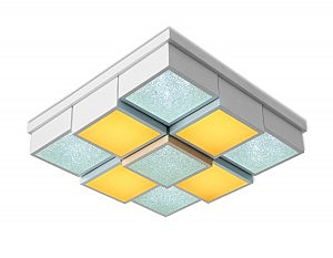 Светильник потолочный Orbital Crystal Sand FS1540 WH/SD 108W D540*540