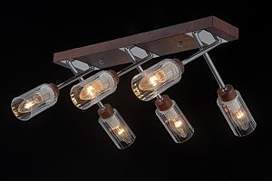 Потолочная люстра Helsinki HELSINKI WOOD 81043-6C WOOD,CHROME