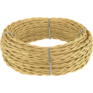 Ретро кабель Золотой песок Ретро кабель витой 2х1,5 (золотой песок) под заказ