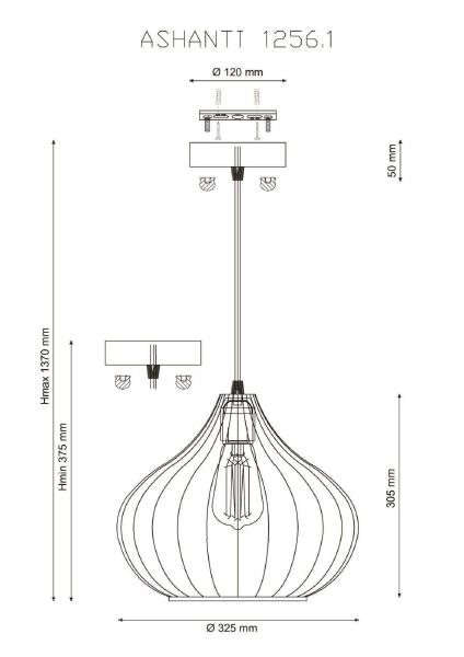 Светильник подвесной Ashanti ASHANTI 1256.1
