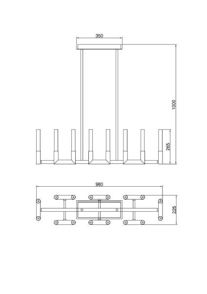 Люстра на штанге Flop FLOP 3390.16 chrome