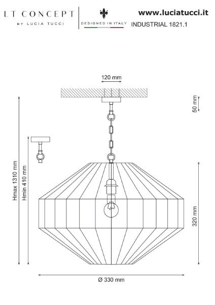 Светильник подвесной Industrial INDUSTRIAL 1821.1