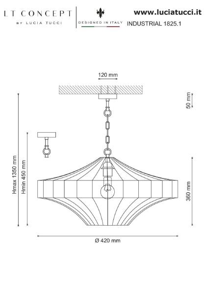 Светильник подвесной Industrial INDUSTRIAL 1825.1