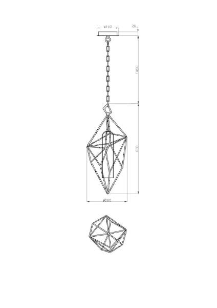 Светильник подвесной Naomi NAOMI 4750.1 gold