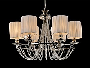 Подвесная люстра 1400 1406/C nickel white