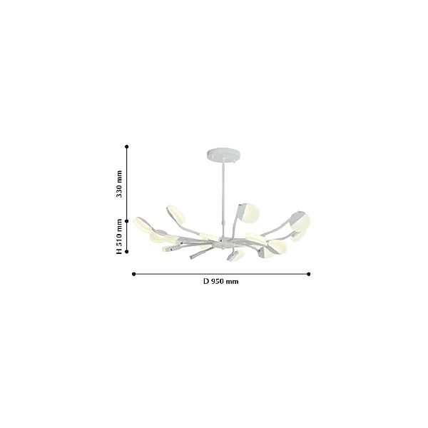 Люстра на штанге Mense 2264-16P