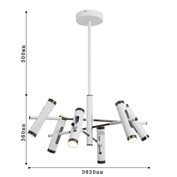 Люстра на штанге Duplex 2325-12P