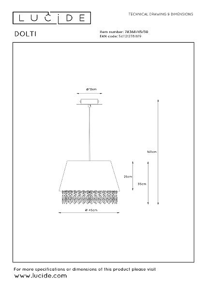 Подвесная люстра Dolti 78368/45/30