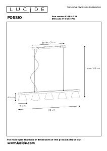Светильник подвесной Possio 03413/05/41