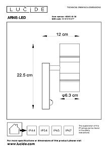 Уличный настенный светильник Arne-Led 14866/10/30