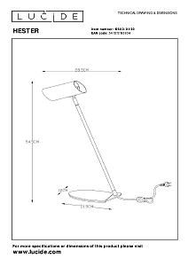 Настольная лампа Hester 19600/01/30