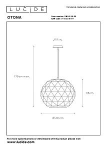 Светильник подвесной Otona 21409/40/30