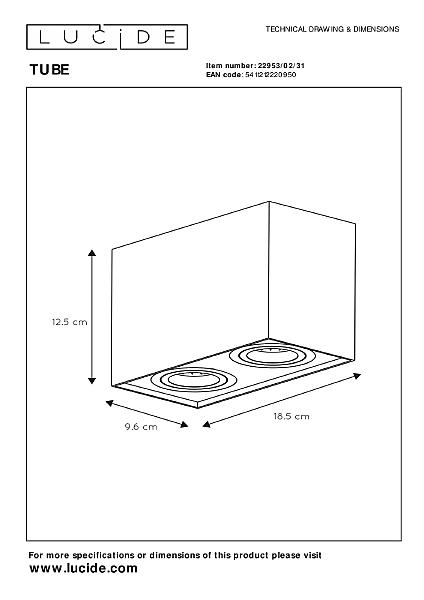 Накладной светильник Tube 22953/02/31