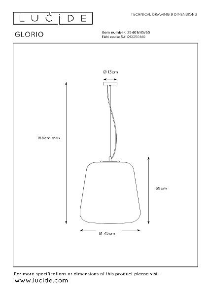 Светильник подвесной Glorio 25401/45/65