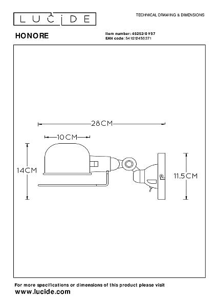 Настенное бра Honore 45252/01/97