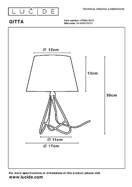 Настольная лампа Gitta 47500/81/11