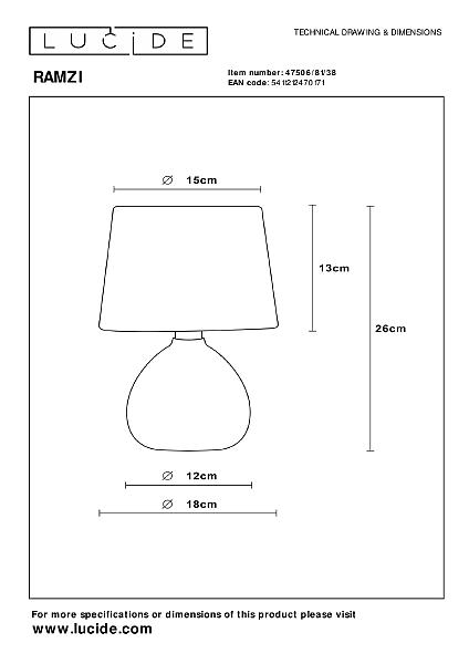 Настольная лампа Ramzi 47506/81/38