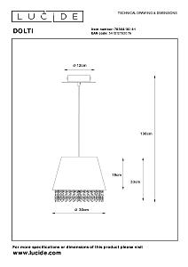 Светильник подвесной Dolti 78368/30/41