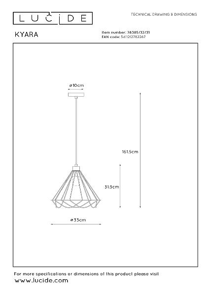 Светильник подвесной Kyara 78385/32/31