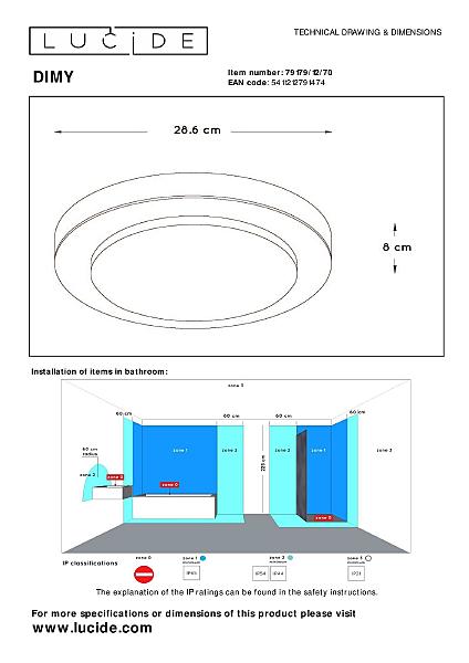 Светильник потолочный Dimy Led 79179/12/70