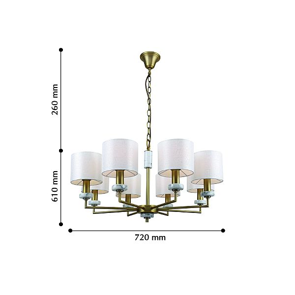 Подвесная люстра Marbella 2347-8P