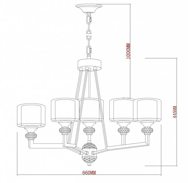 Подвесная люстра Lotus VL1054L05