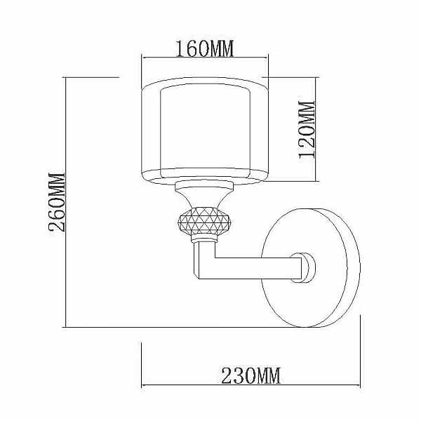 Настенное бра Lotus VL1054W01