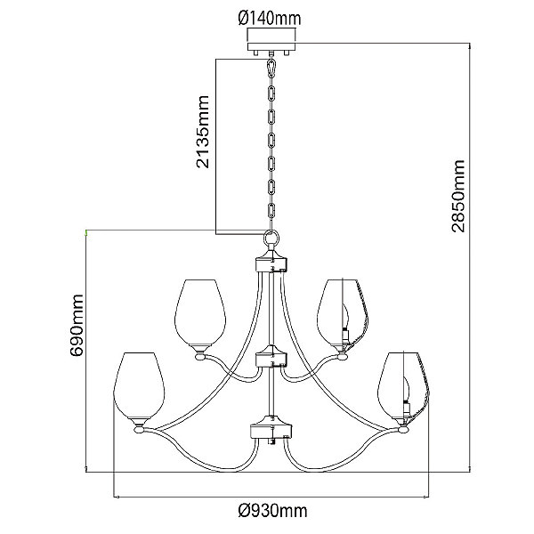 Подвесная люстра Палермо 386016812
