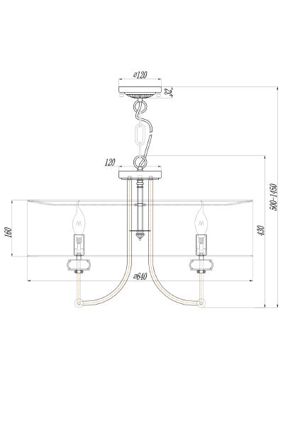 Подвесная люстра Roma ARM006PL-08G