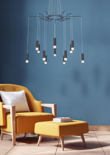 Подвесная люстра Davida MOD035PL-12B