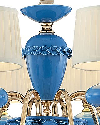 Подвесная люстра Макей 1031/8H-GD-PBL-WT